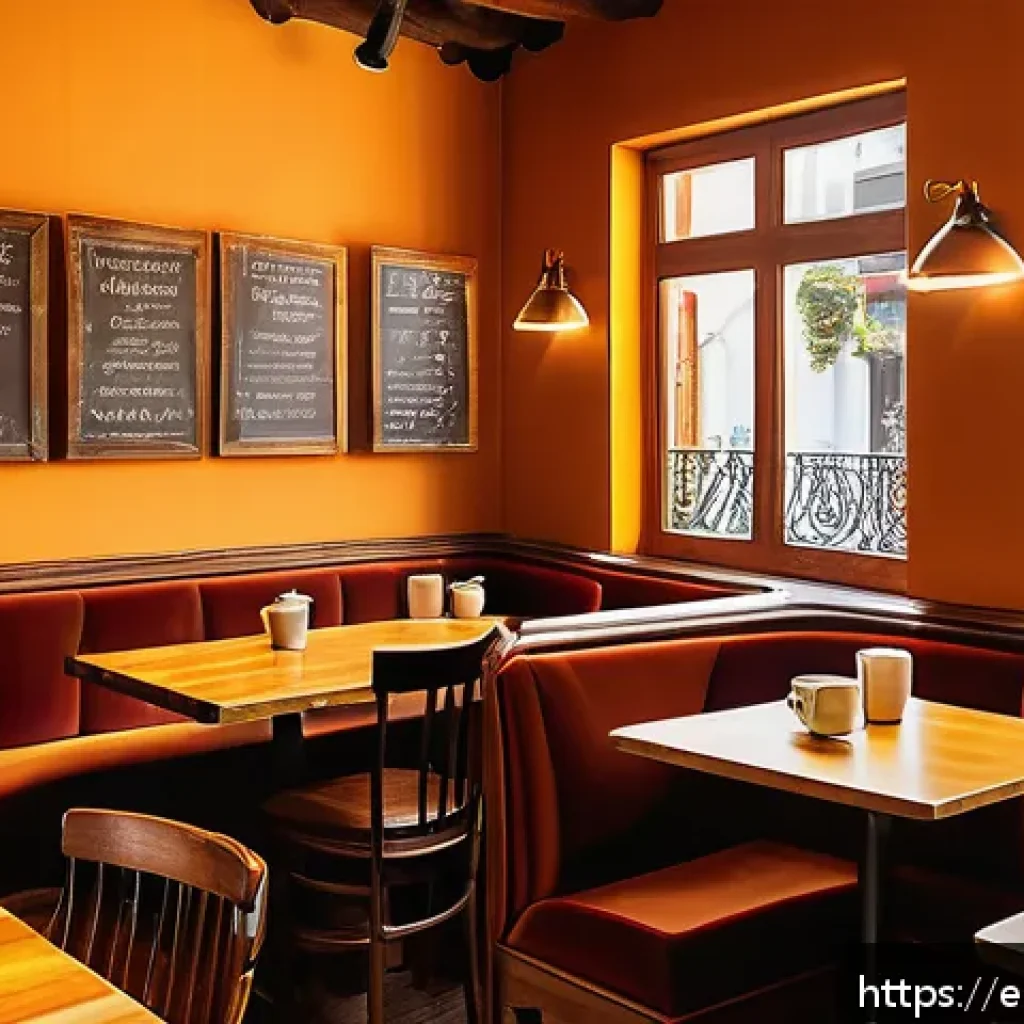 다감각 예술 경험 디자인의 실용적 응용 - A cozy Spanish café interior during a sunny afternoon, featuring warm lighting that casts a golden g...